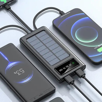 SOLAR POWER BANK 20000, CMAH FAST CHARGING BUILT IN CABLE